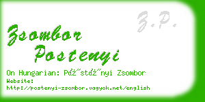 zsombor postenyi business card